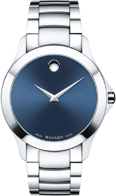 Montre homme Movado Masino en acier inoxydable avec cadran bleu