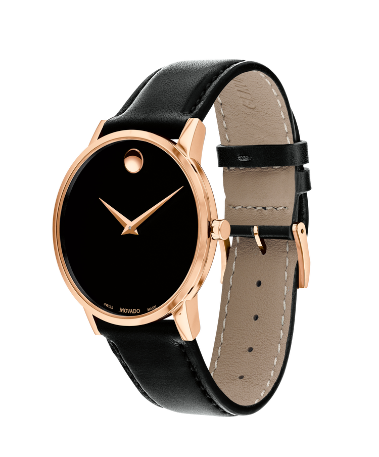 Montre Movado Museum Classic en or rose 40 mm
