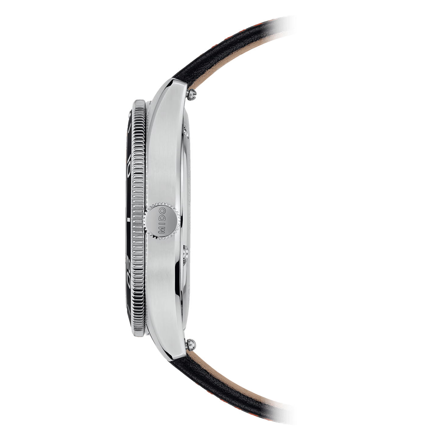 Mido Ocean Star 39 Orange sur bracelet en cuir