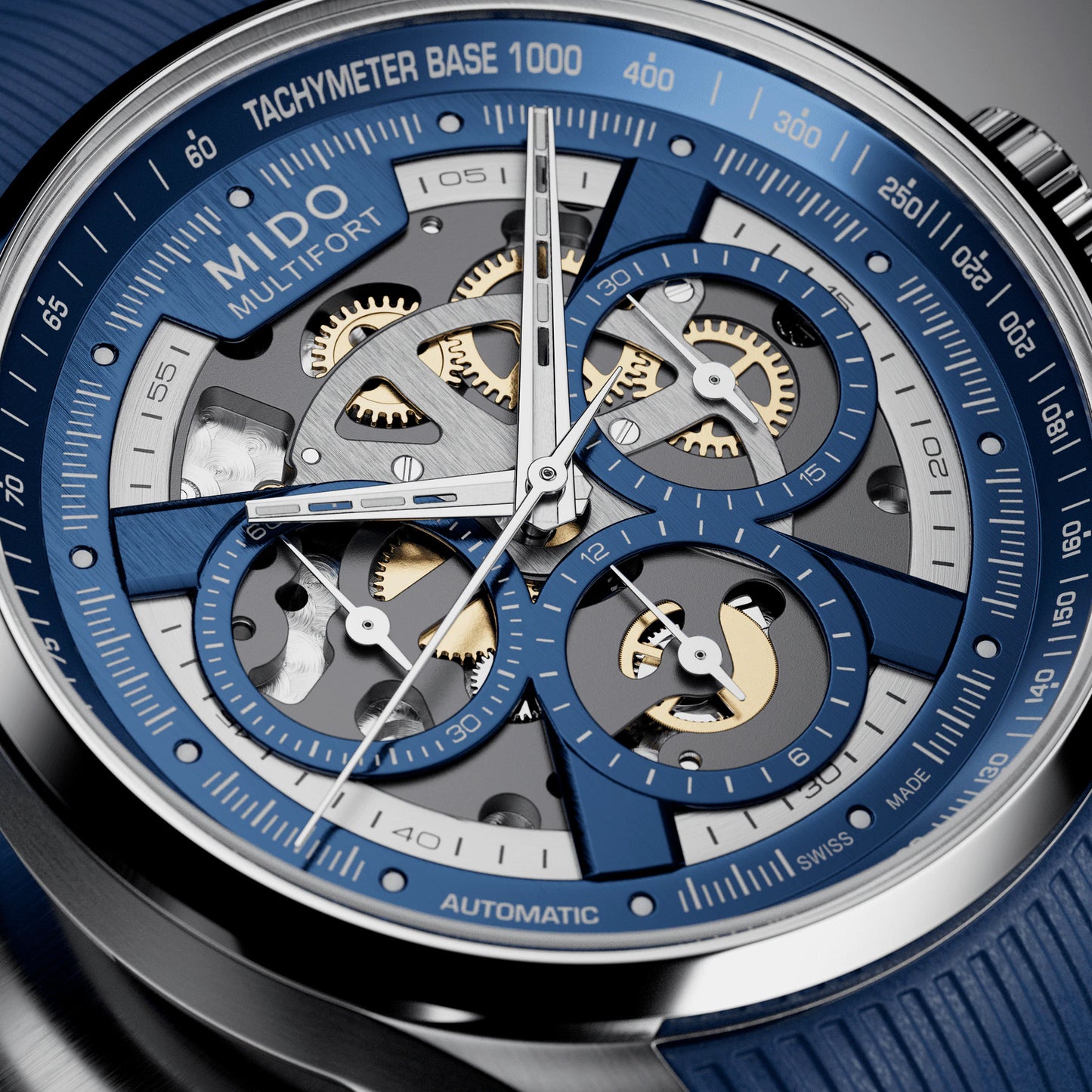 Mido Multifort Skeleton Chronograph Blue