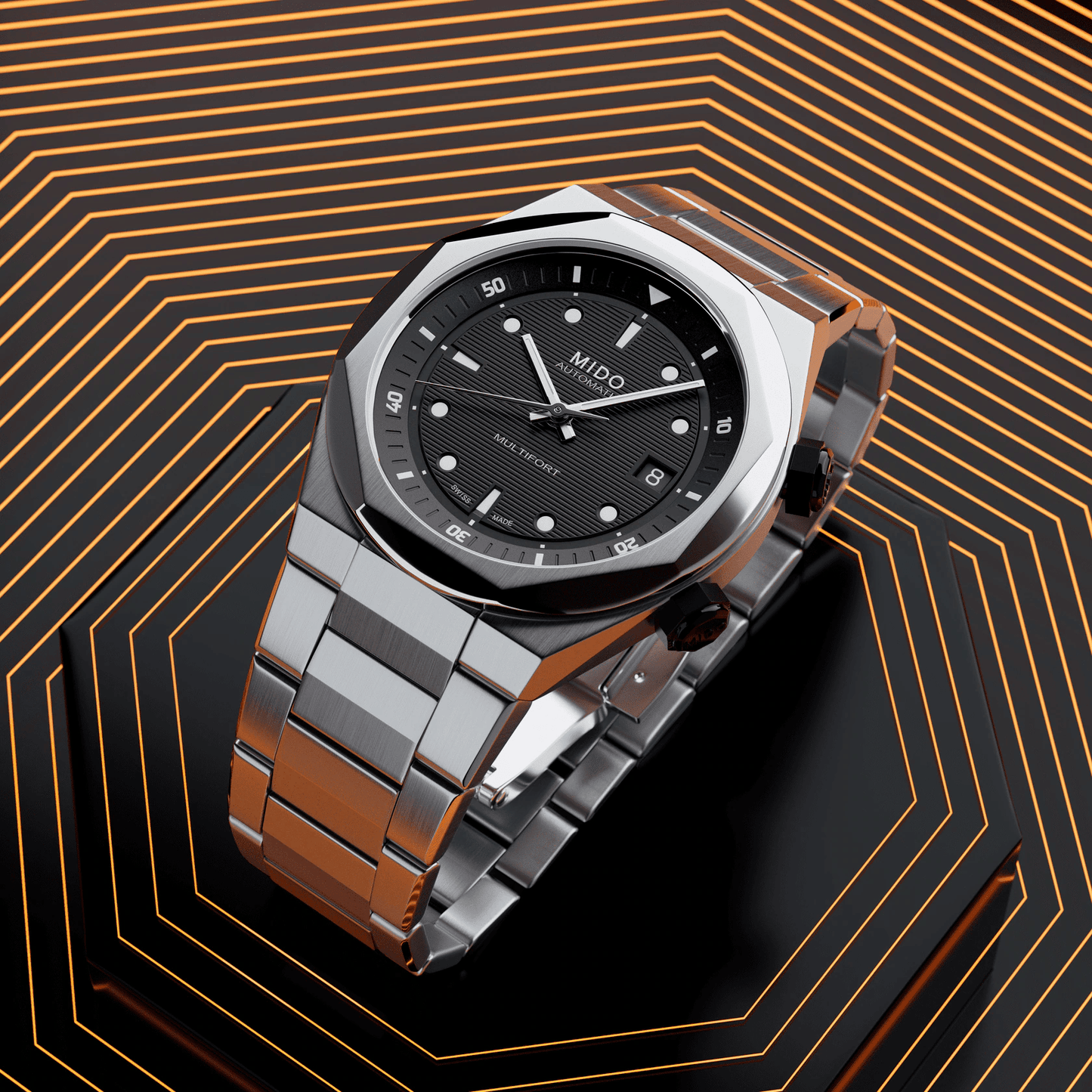 Multifort 8 Deux Couronnes (Noir, sur Bracelet)