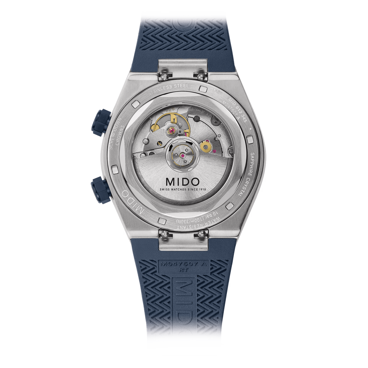 Multifort 8 Two Crowns (Bleu, Bracelet en caoutchouc)