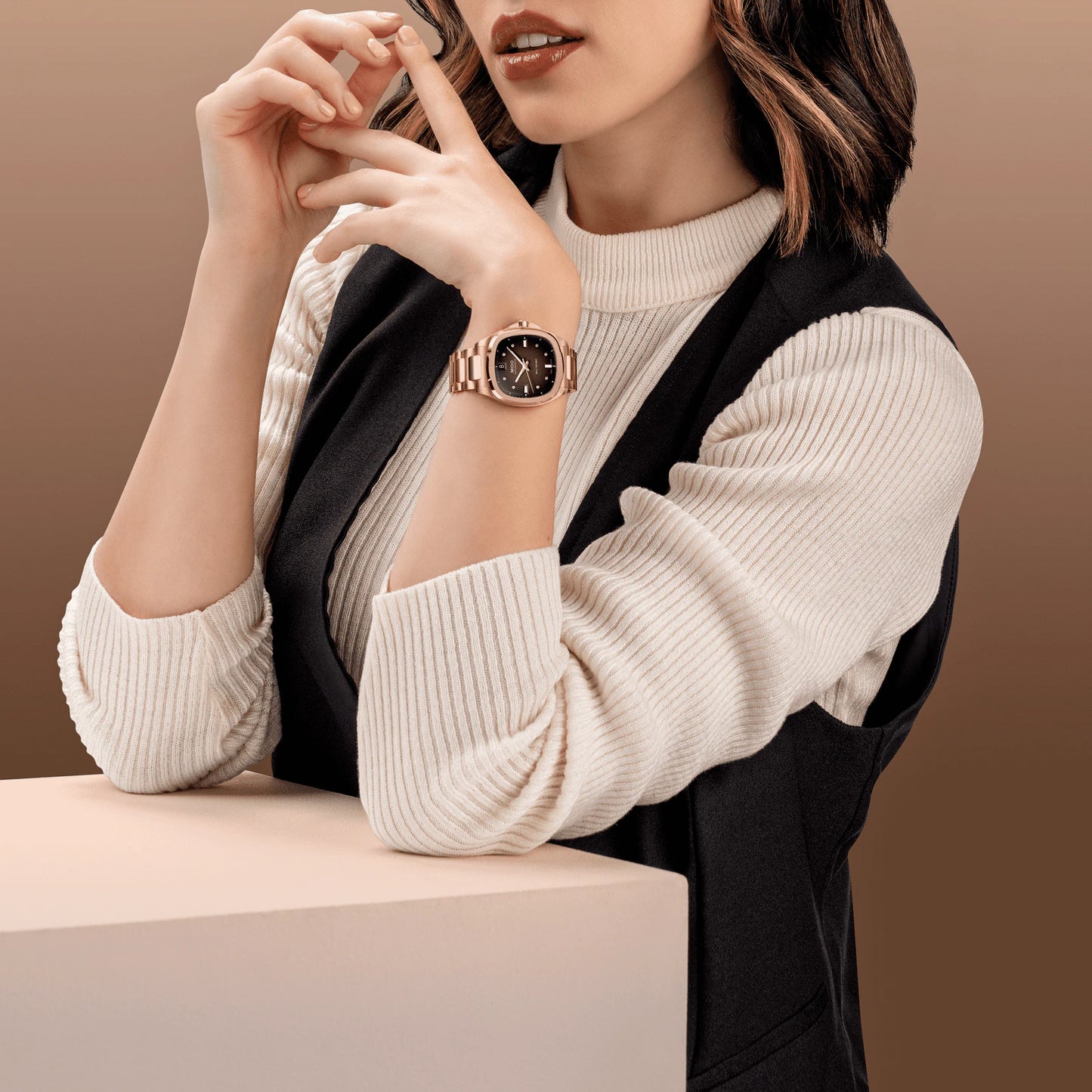 Mido Multifort TV 35 mm Rose Gold