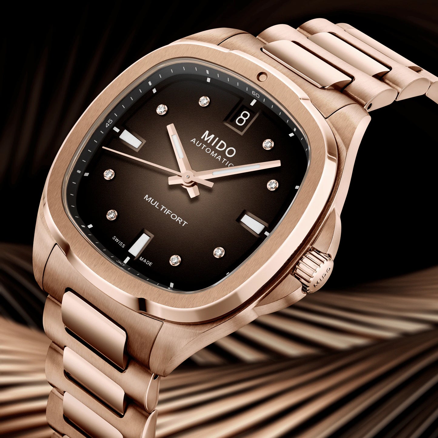 Mido Multifort TV 35 mm Rose Gold