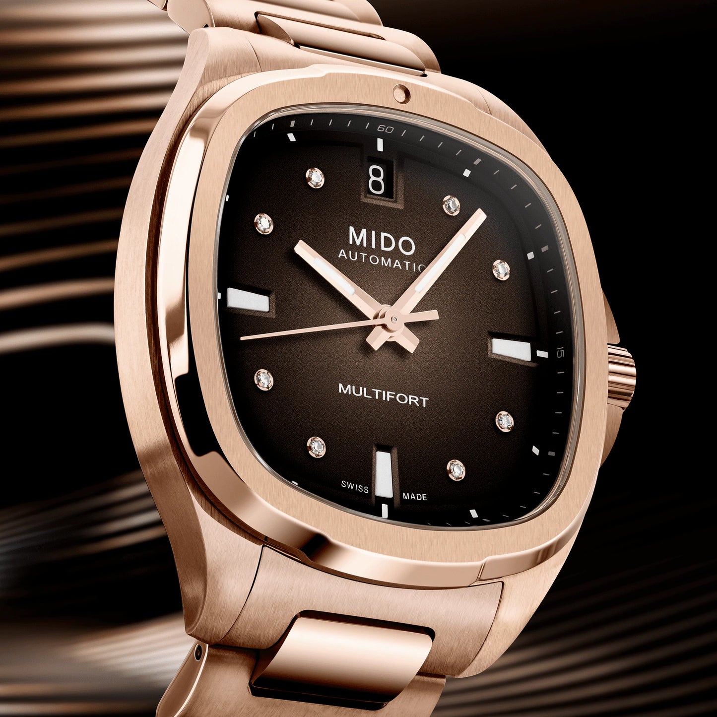 Mido Multifort TV 35 mm Rose Gold