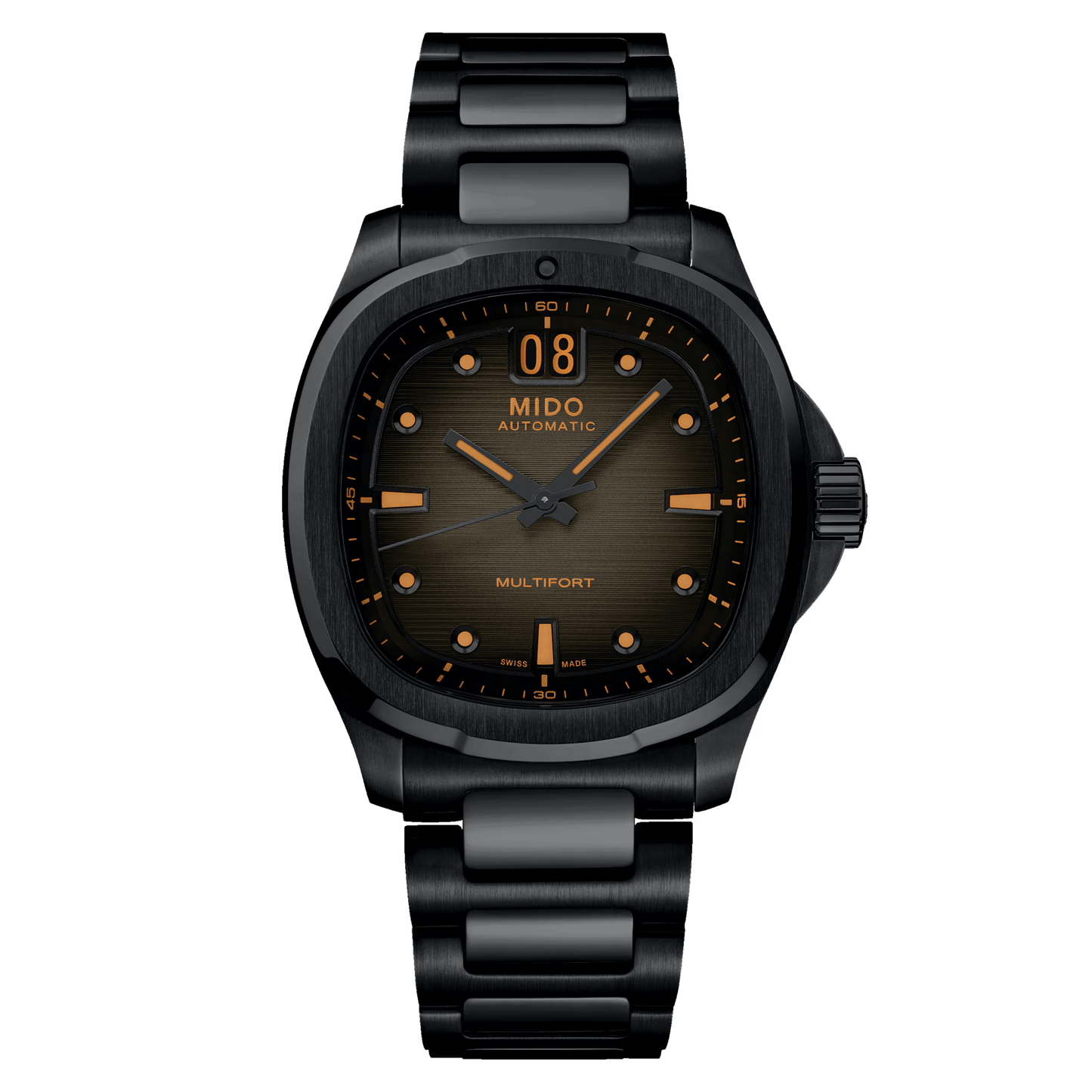 Mido Multifort TV Big Date Noir PVD