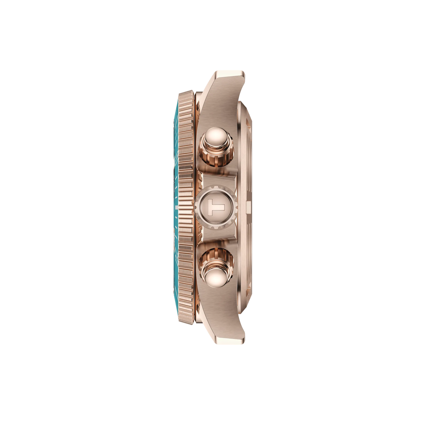 Tissot Seastar 1000 Chronographe à quartz 38 mm PVD or sur bracelet caoutchouc