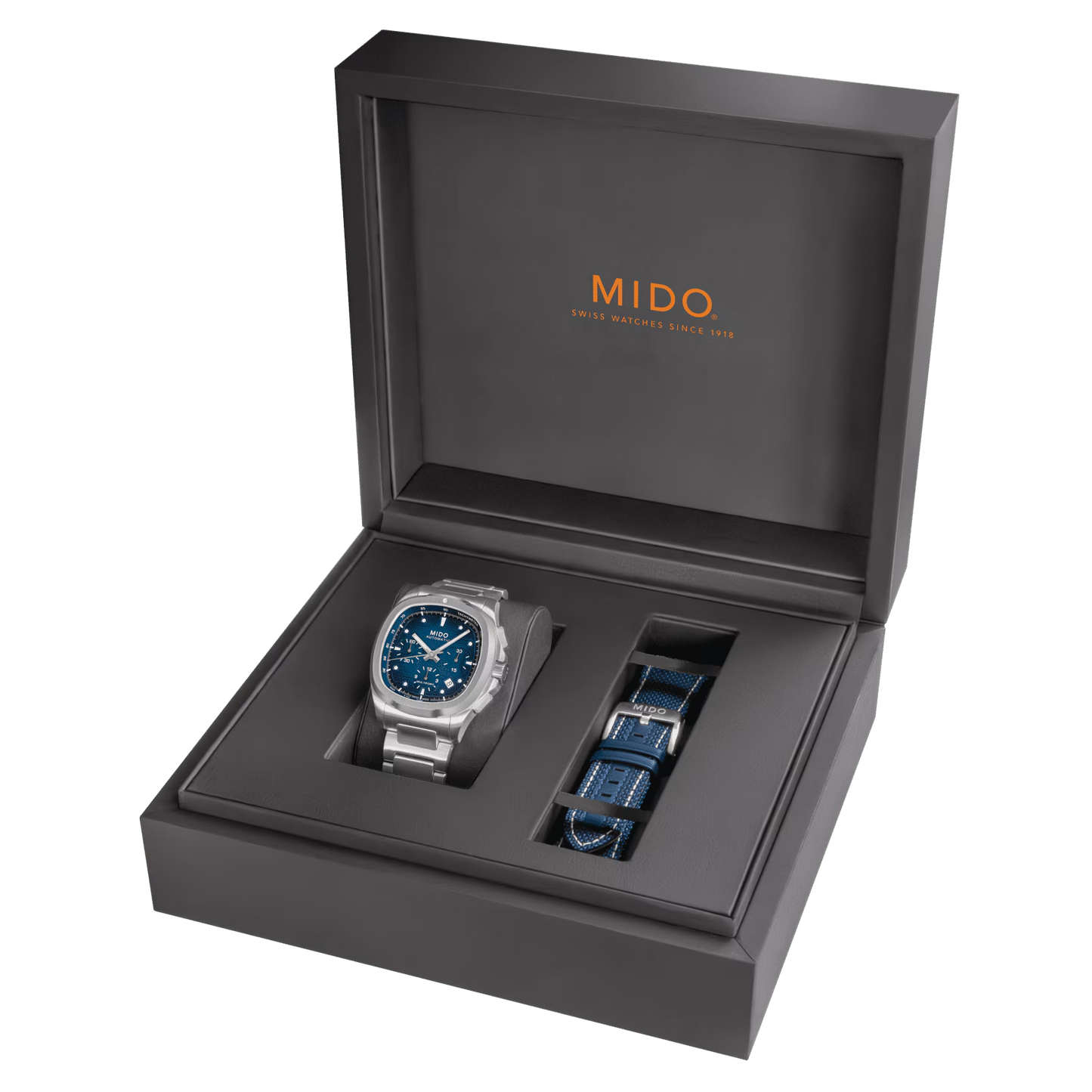 Mido Multifort TV Chronographe Bleu