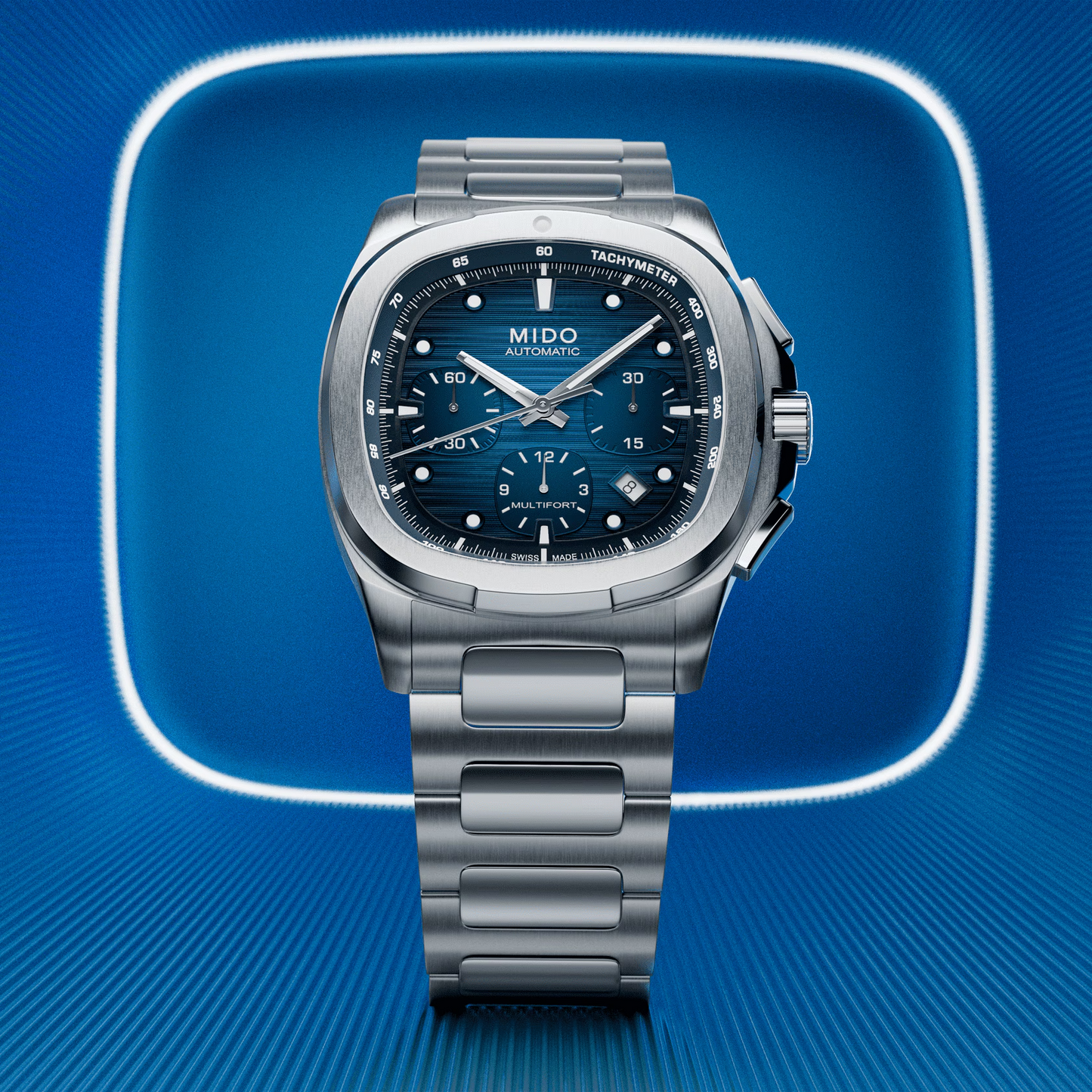 Mido Multifort TV Chronographe Bleu