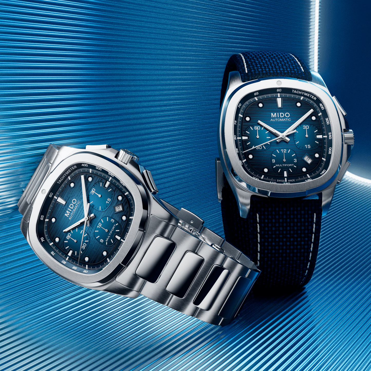 Mido Multifort TV Chronographe Bleu