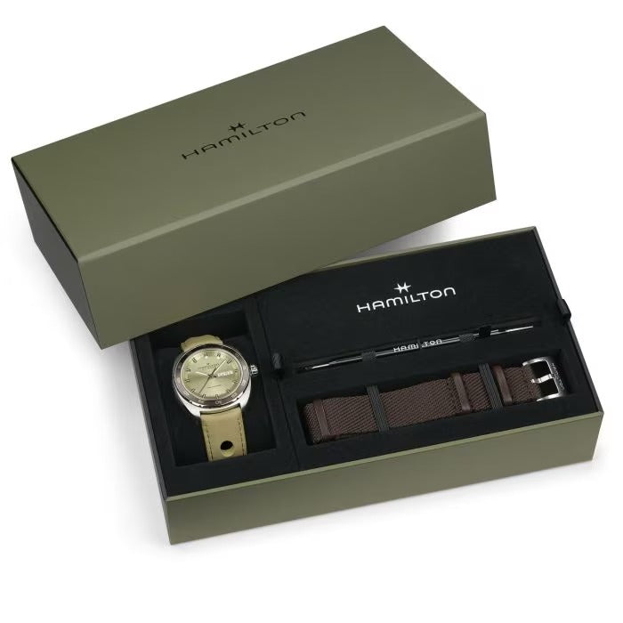 Hamilton American Classic Pan Europ Day Date Auto 42mm Green