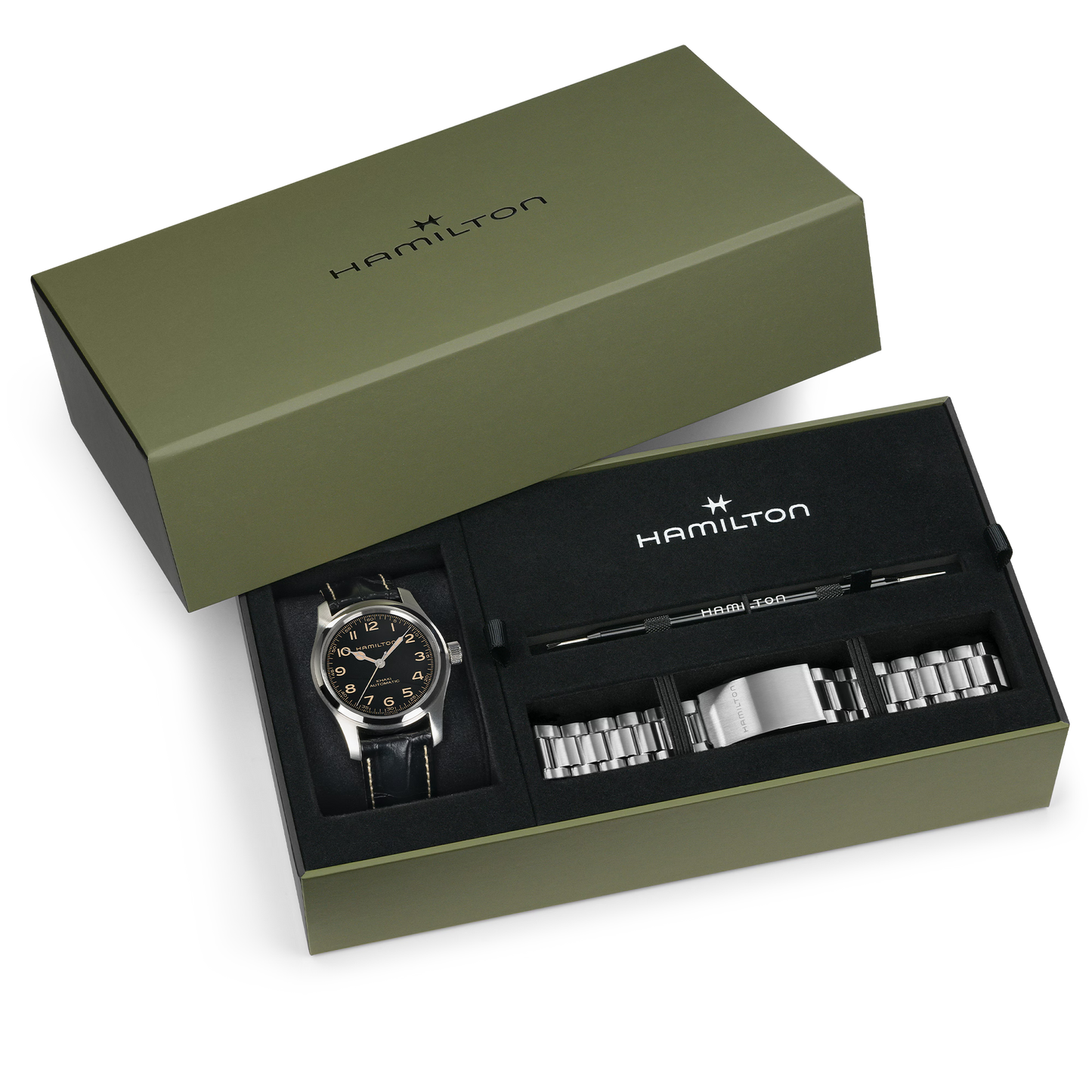 Hamilton Khaki Field Murph Auto 42mm Bracelet Bundle