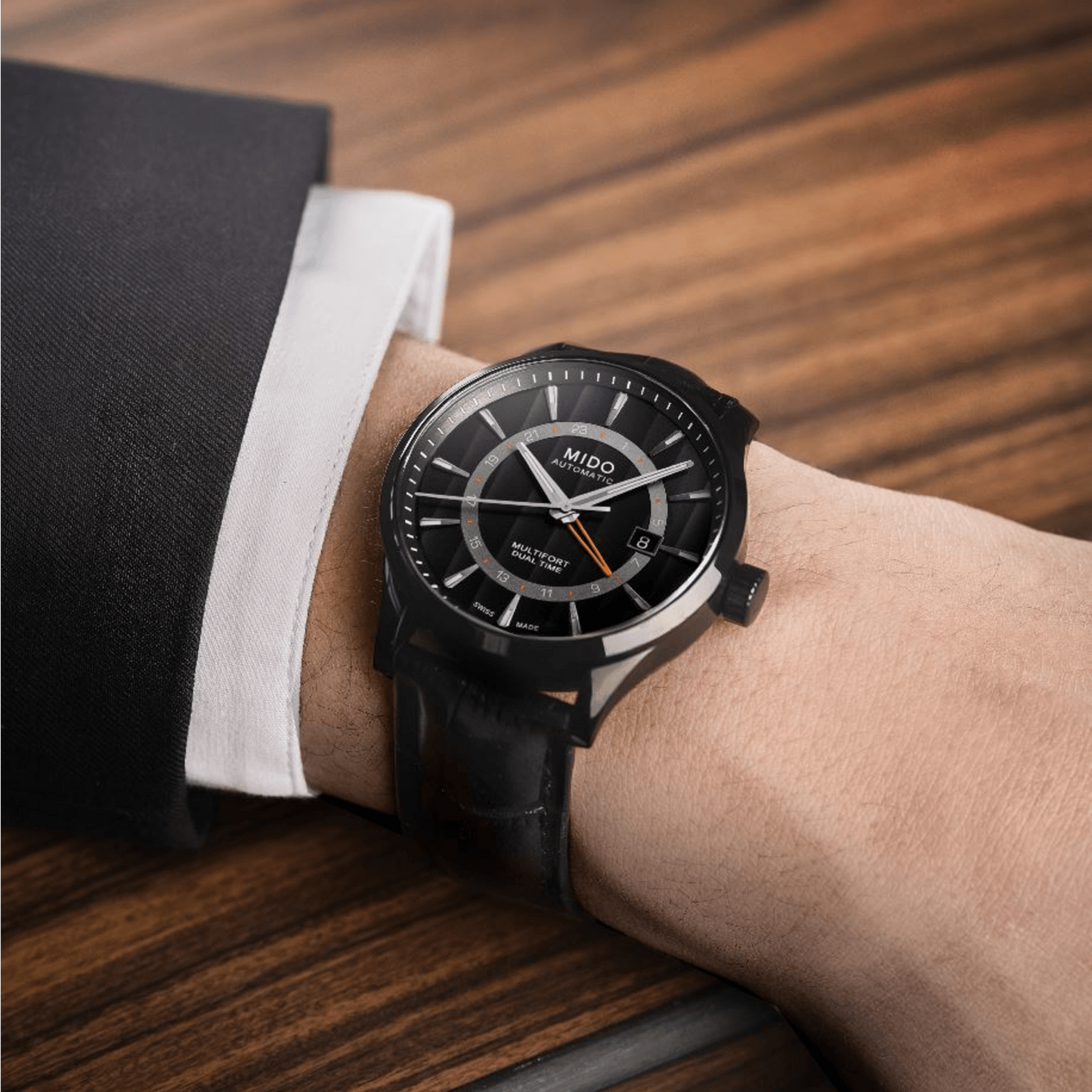 Montre Mido Multifort Dual Time (Noir)