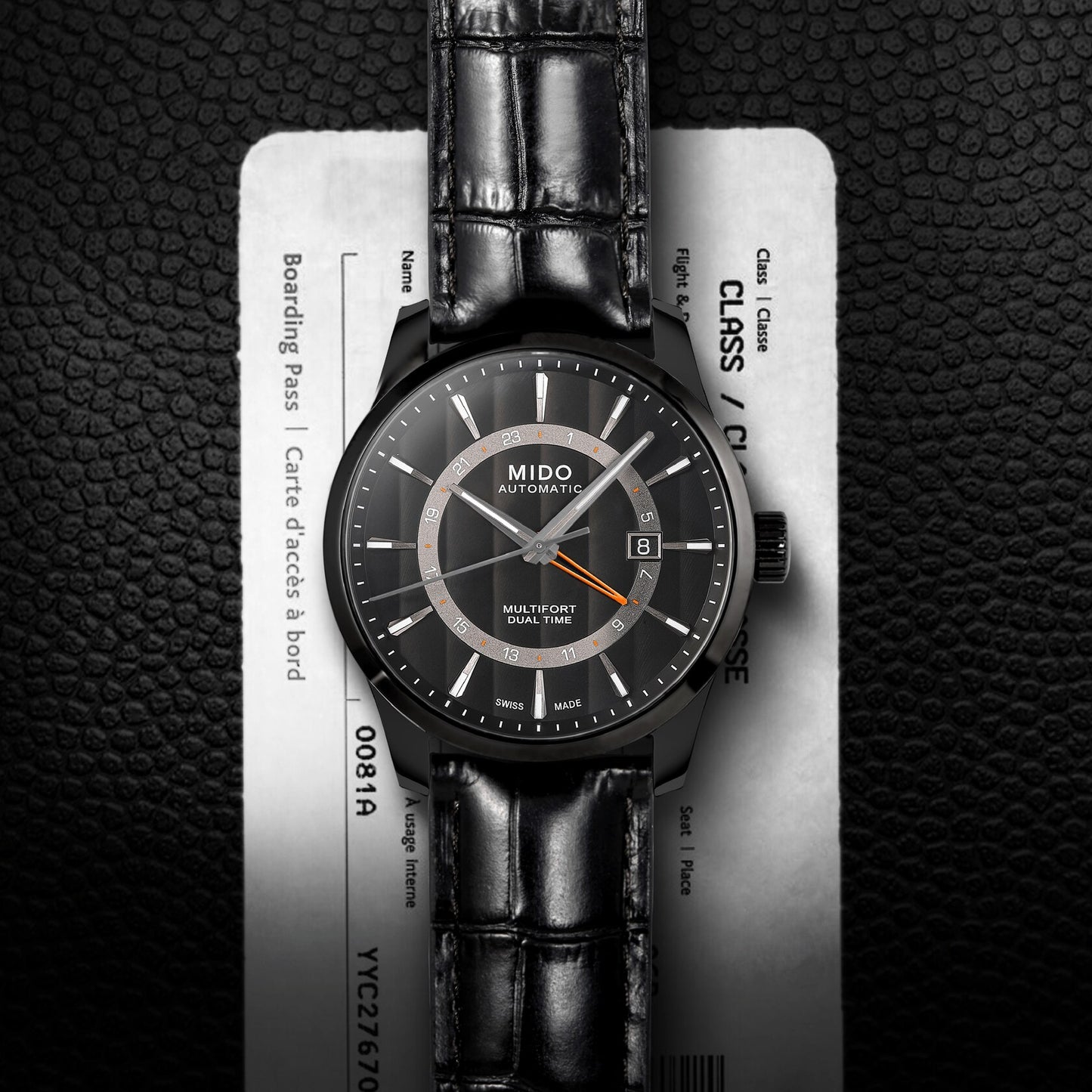 Montre Mido Multifort Dual Time (Noir)