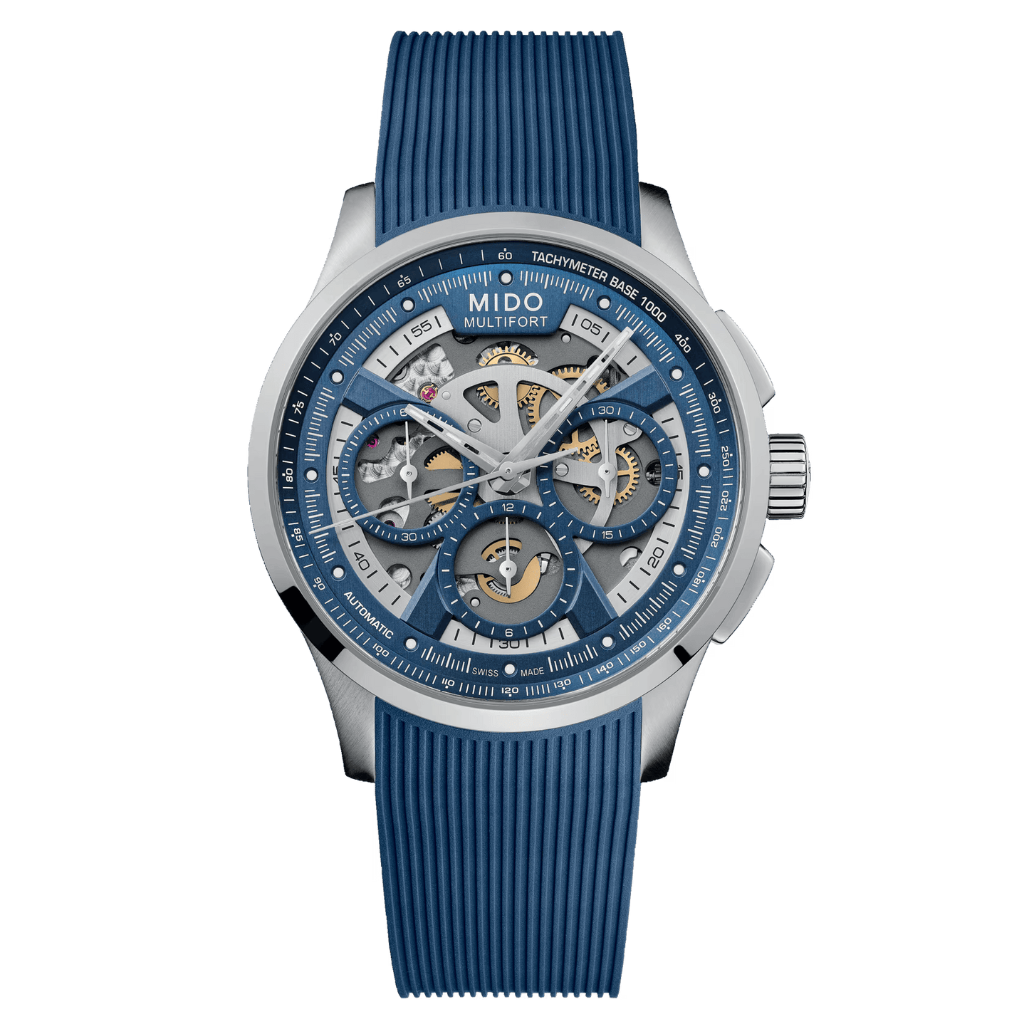 Mido Multifort Skeleton Chronograph Blue