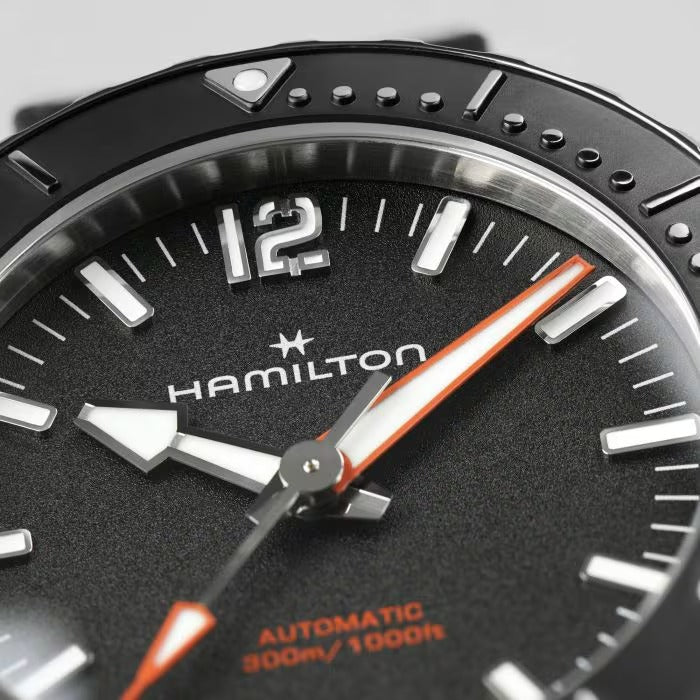 Hamilton Khaki Navy Frogman Auto 41mm on Rubber Strap 30% OFF !
