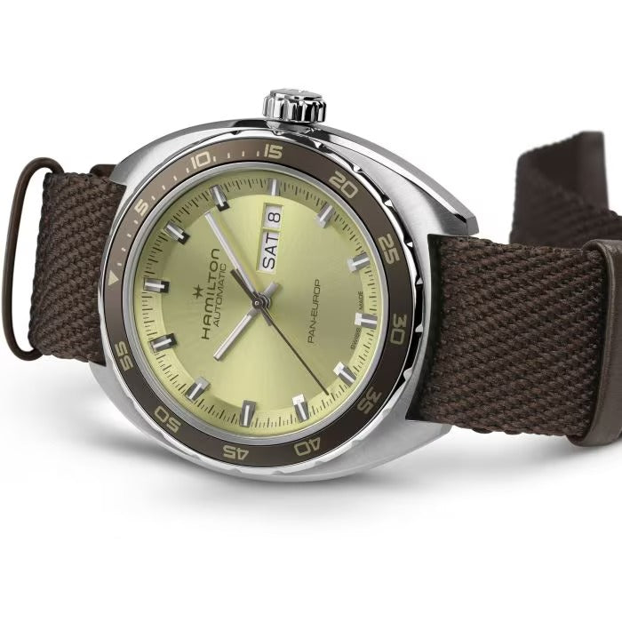 Hamilton American Classic Pan Europ Day Date Auto 42mm Green