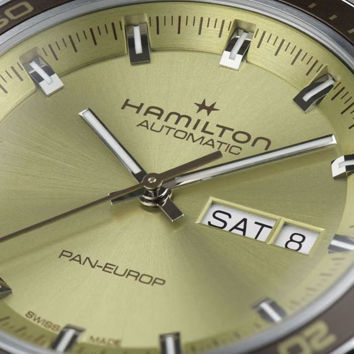 Hamilton American Classic Pan Europ Day Date Auto 42mm Green