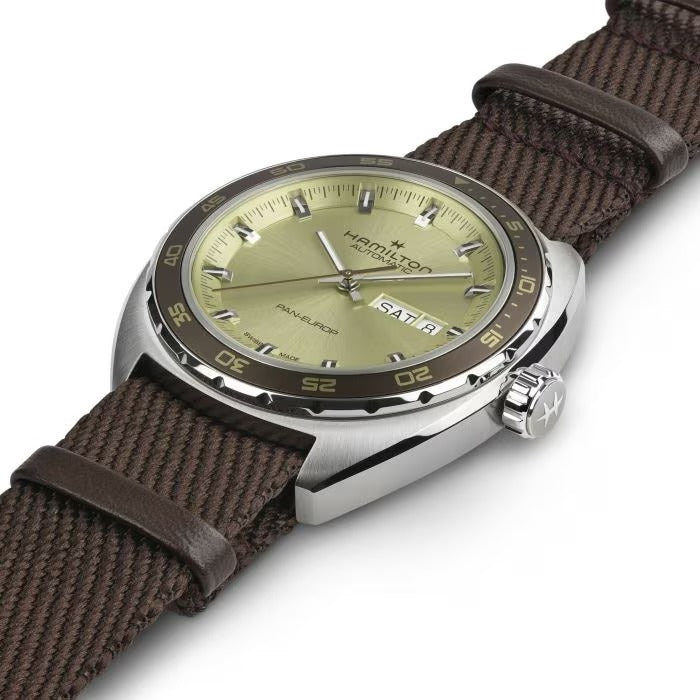 Hamilton American Classic Pan Europ Day Date Auto 42mm Green