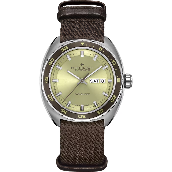 Hamilton American Classic Pan Europ Day Date Auto 42mm Green