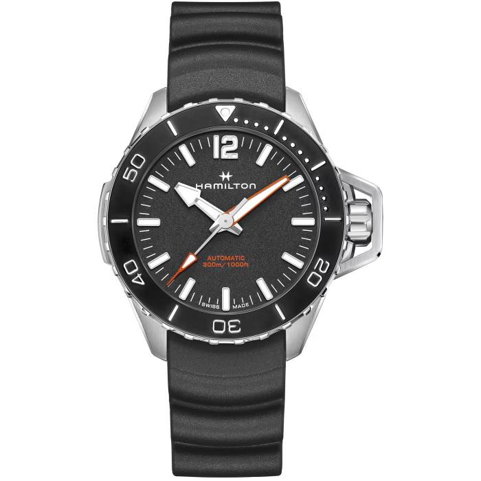 Hamilton Khaki Navy Frogman Auto 46mm on Rubber Strap 30% OFF !