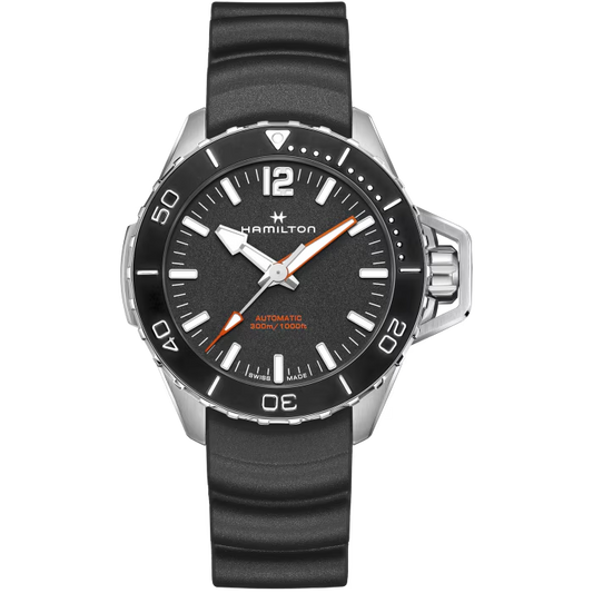 Hamilton Khaki Navy Frogman Auto 46mm on Rubber Strap 30% OFF !